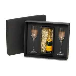 Jogo 2 taças de vidro para champagne 190ml personalizado