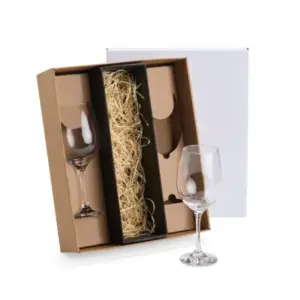 Jogo 2 taças de vidro para vinho 490ml personalizado