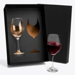 Jogo 2 taças de vidro para vinho 490ml personalizado