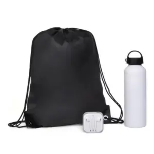 Kit boas-vindas garrafa mochila e fone 3 peças personalizado
