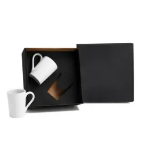 Kit 2 canecas em cerâmica branca 230ml personalizado