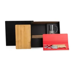 Kit churrasco com caneca de vidro personalizado