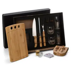 Kit churrasco drinks e truco com baralho 12 peças personalizado