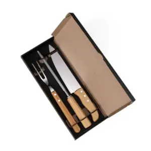 Kit faca 8 polegadas chaira e garfo 3 peças personalizado