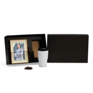 Kit copo térmico e porta-retrato em MDF personalizado