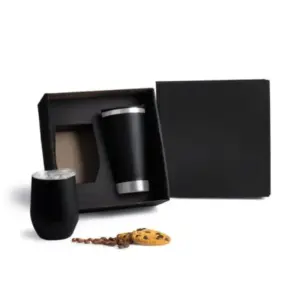 Kit 2 copos térmicos em inox 340 e 500ml personalizado