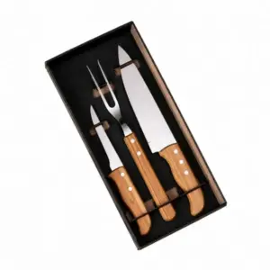 Kit facas 8 e 5 polegadas e garfo personalizado