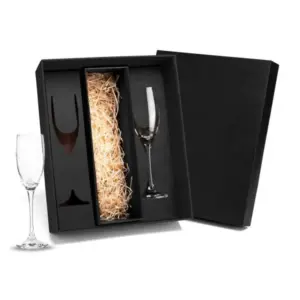 Kit 2 taças de vidro para champagne 190ml personalizado