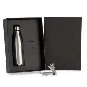 Kit garrafa em inox e canivete 11 funções personalizado