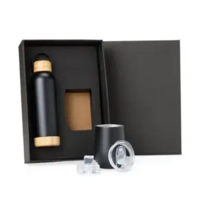 Kit garrafa e copo térmico 2 peças personalizado