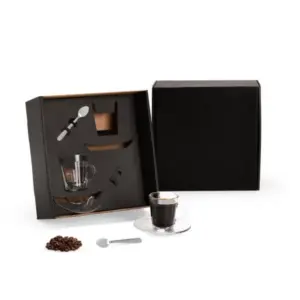 Kit para cafézinho com xícaras e colheres 6 peças personalizado