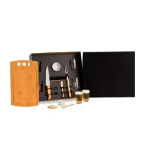 Kit para churrasco com copos americanos 11 peças personalizado