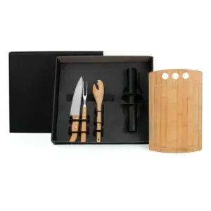 Kit para churrasco com esteira grill 5 peças personalizado