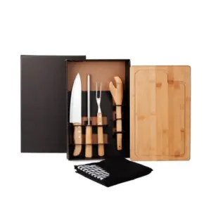 Kit para churrasco com avental 6 peças personalizado