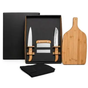 Kit para cozinha em bambu com espátula multiuso 4 peças personalizado