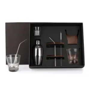 Kit para drinks com coqueteleira 7 peças personalizado
