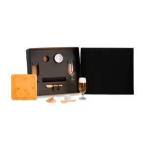 Kit para queijo e cerveja com ramekins e copos 7 peças personalizado