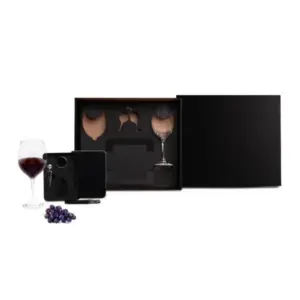 Kit para vinho com 7 peças em inox personalizado