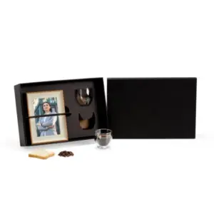 Kit porta-retrato em madeira e copos parede dupla personalizado