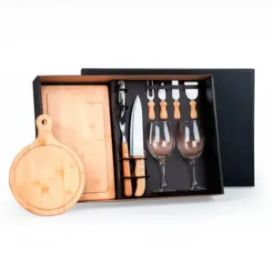 Kit queijo churrasco e vinho 11 peças personalizado