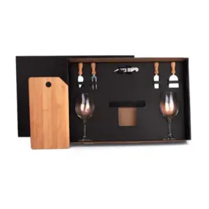 Kit queijo e vinho 8 peças personalizado