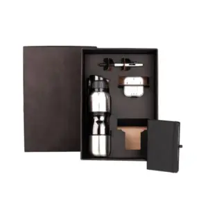 Kit squeeze caderno fone e caneta personalizado