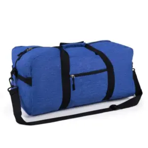 Mala esportiva em poliéster 300D azul 31 litros personalizada