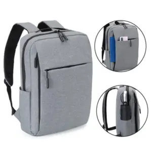 Mochila em poliéster 300D melange cinza 14 litros personalizada