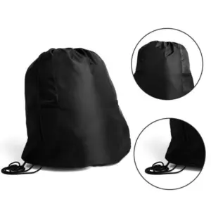 Mochila sacola preta em nylon 20 litros personalizada