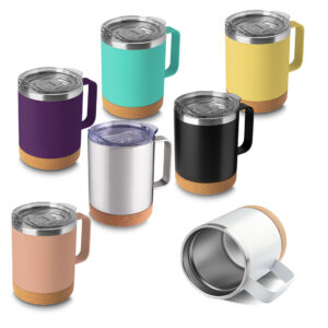 Caneca térmica em inox 350ml com pintura a pó personalizada