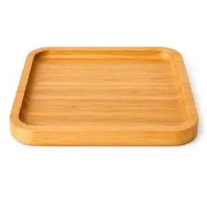 Petisqueira em bambu quadrada 20cm personalizada