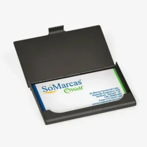 Porta cartão em alumínio ônix personalizado