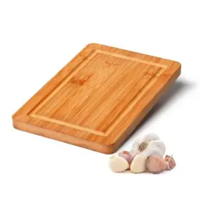 Tábua retangular para queijo em bambu com sulco personalizada