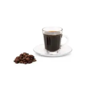 Xícara americano com pires em vidro 90ml personalizada