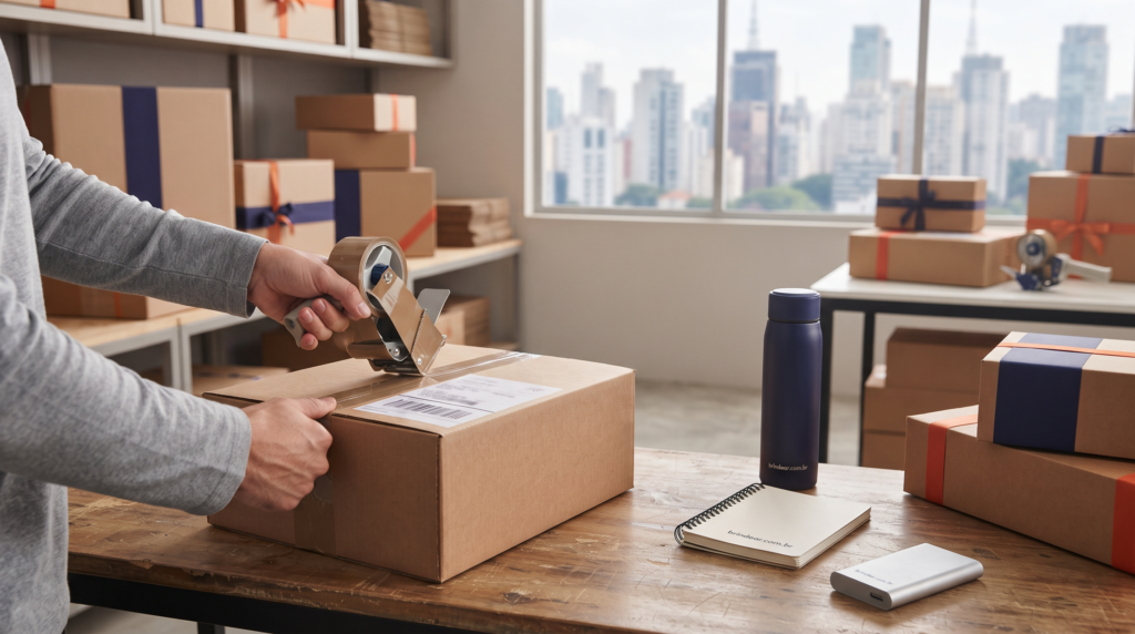 Envio de brindes corporativos personalizados a partir de São Paulo, com produtos da marca Brindear