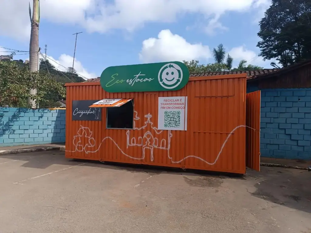ecoponto de coleta seletiva — campanha de sustentabilidade com brindes personalizados Brindear