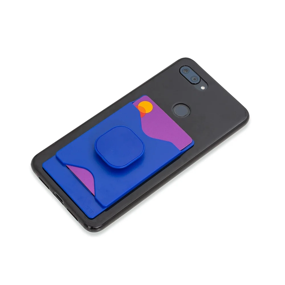 Suporte para celular com porta cartão adesivo personalizado