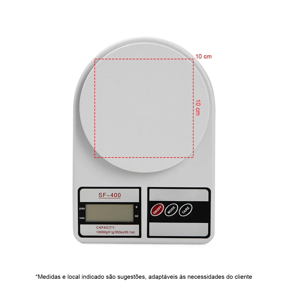 Balança digital de cozinha personalizada