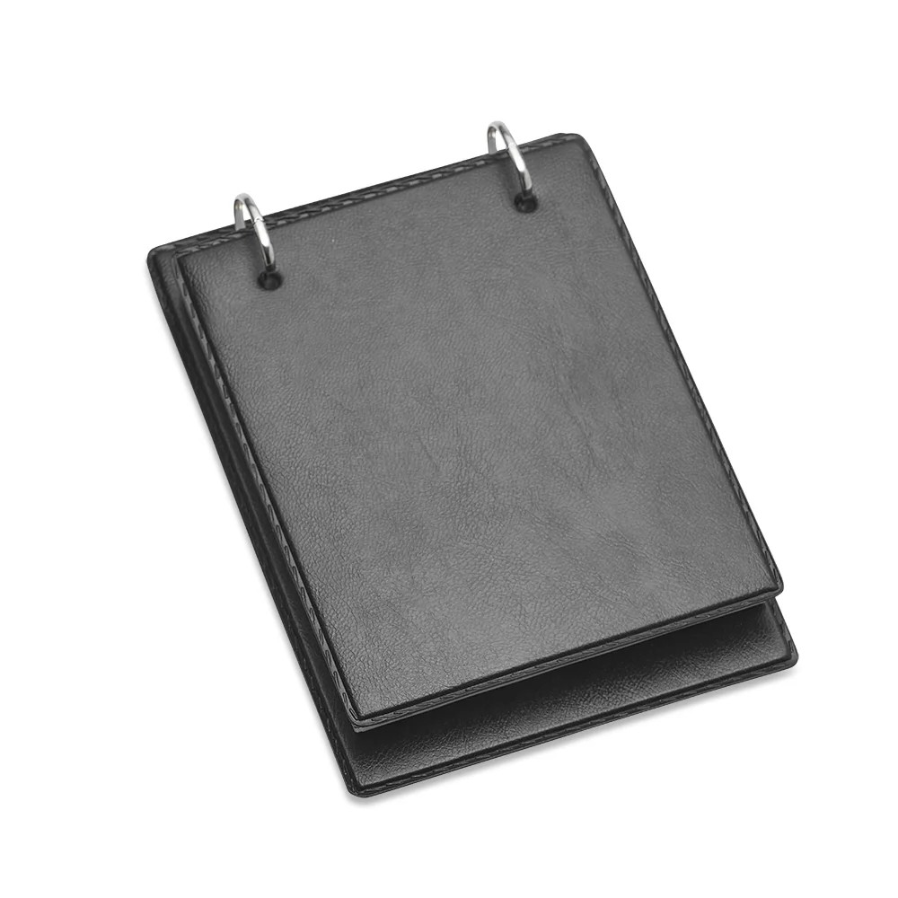 Bloco de anotações de mesa em couro sintético personalizado
