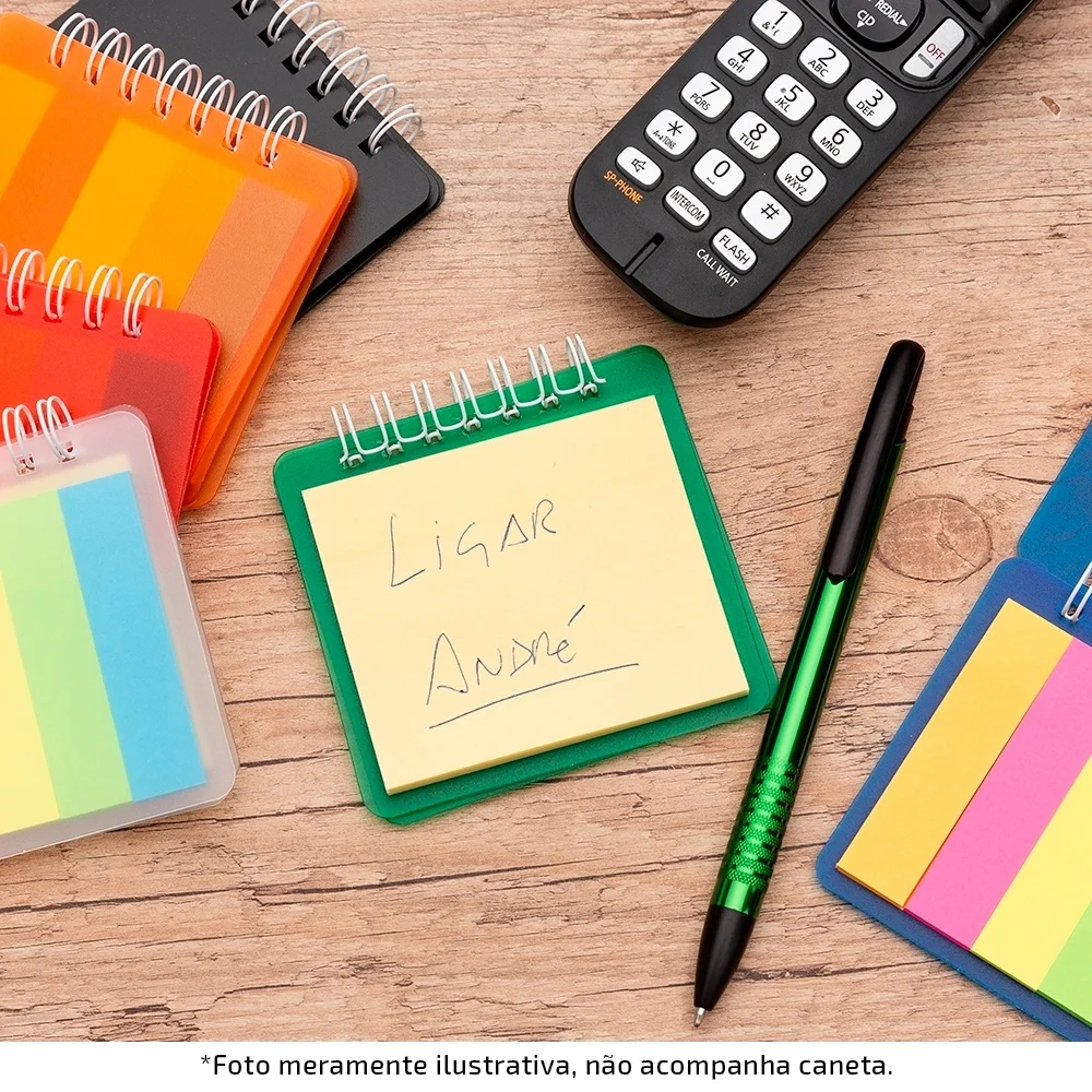 Bloco de anotações com autoadesivos personalizado