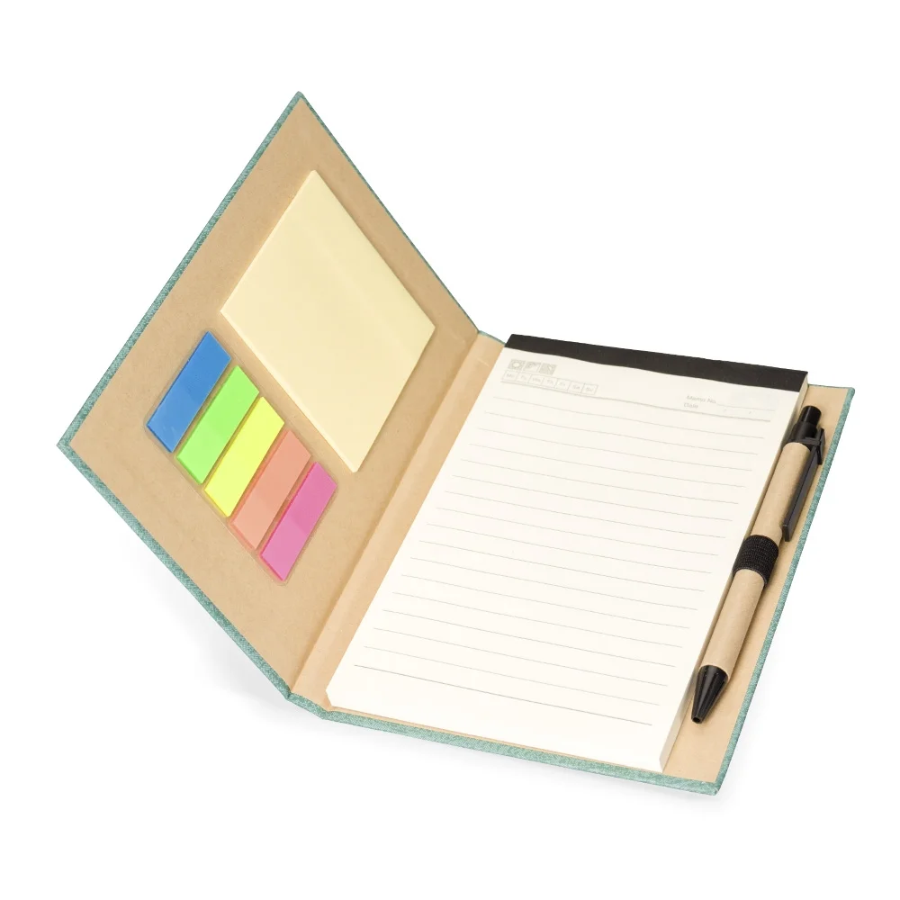 Bloco de anotações 13x18cm com capa e elástico personalizado