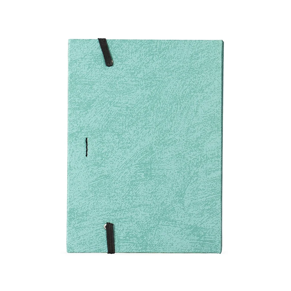 Bloco de anotações 13x18cm com capa e elástico personalizado