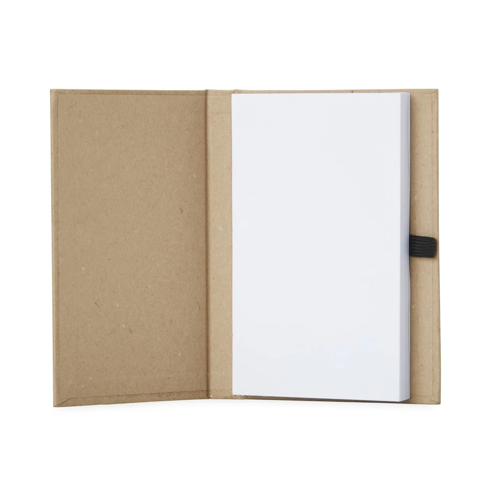 Bloco de anotações em kraft com porta caneta personalizado