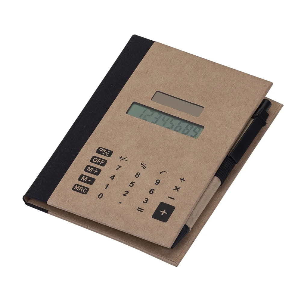 Bloco de anotações com calculadora solar personalizado