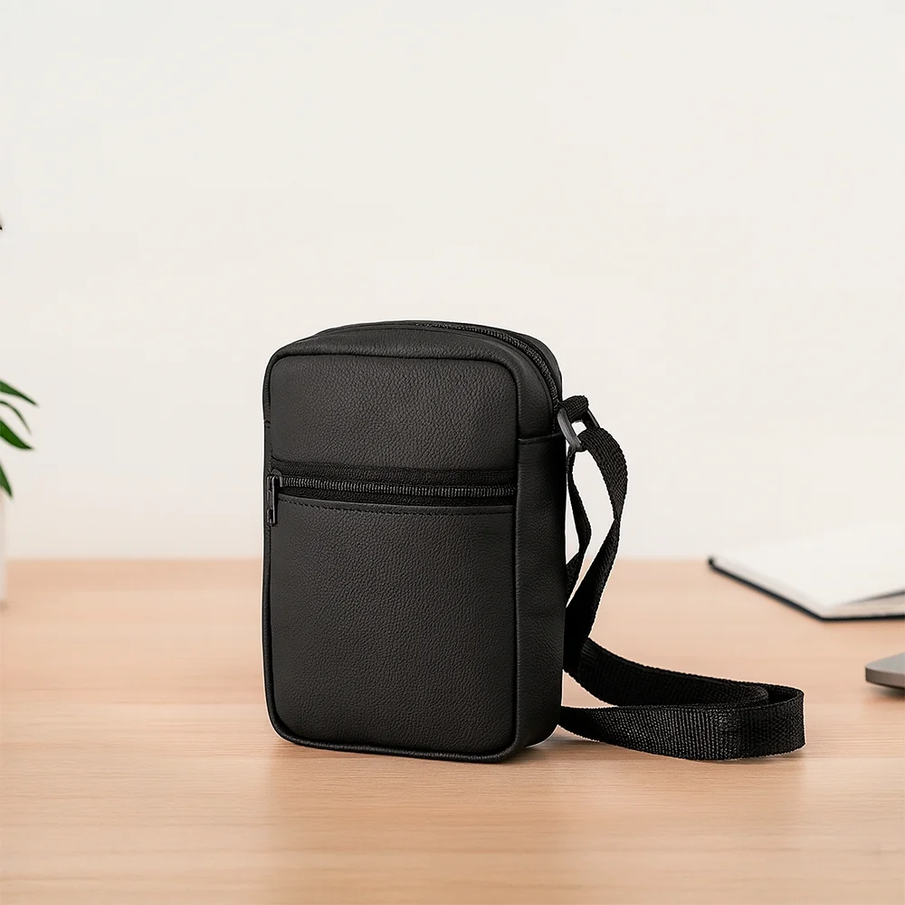 Bolsa de ombro em couro sintético personalizada