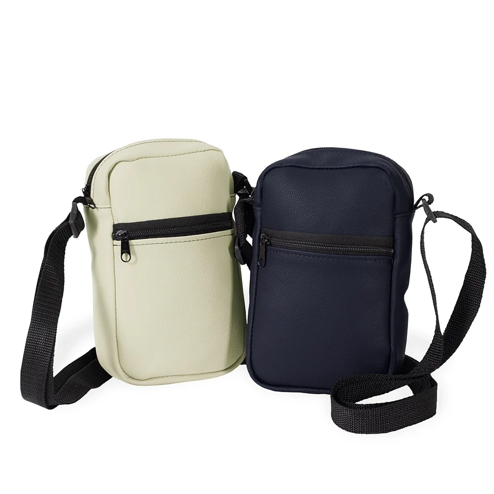 Bolsa de ombro em couro sintético personalizada