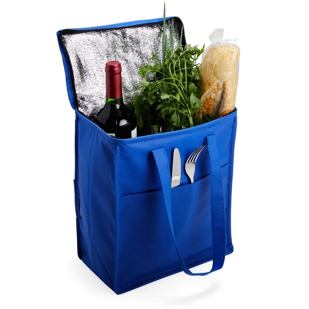 Bolsa térmica em TNT com bolso frontal 13 litros personalizada