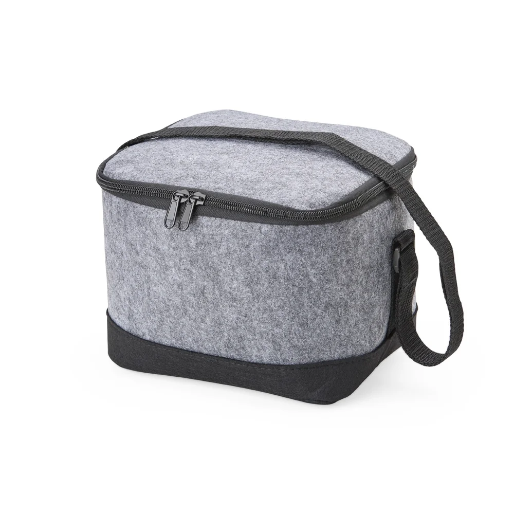 Bolsa térmica em feltro com alça transversal 6 litros personalizada