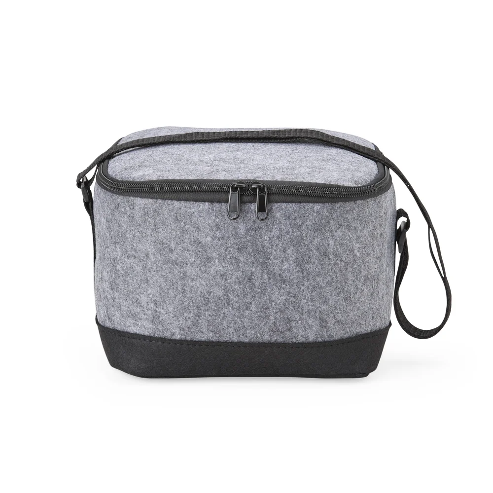 Bolsa térmica em feltro com alça transversal 6 litros personalizada