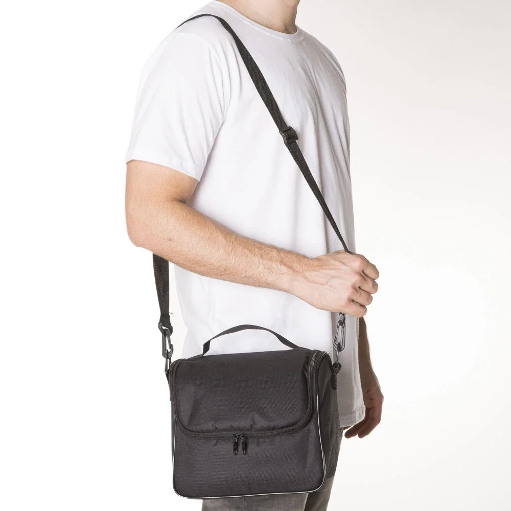 Bolsa térmica com abertura frontal em nylon 8 litros personalizada